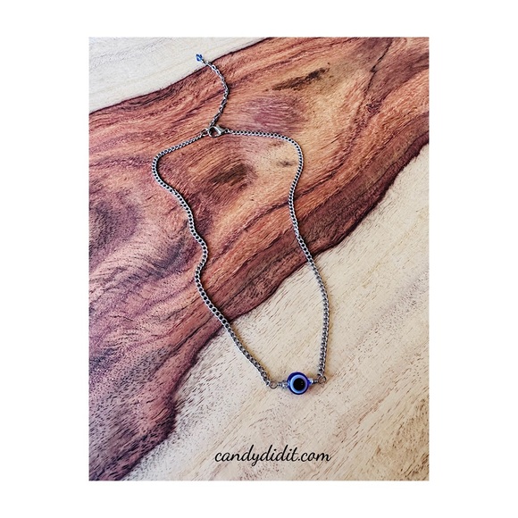 NWT Handmade Candy Did It! Purple Double Sided Eye Of Protection Necklace - Picture 2 of 4
